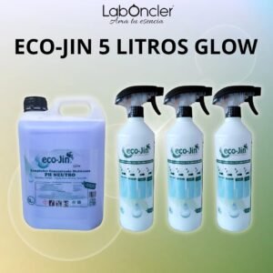 Eco-Jin GLOW BIDÓN 5 Litros  CON 3 BAYETAS Y 3 ESPONJAS.