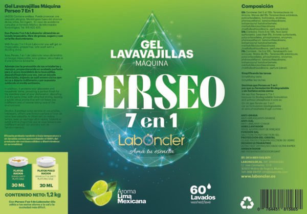PERSEO LAVAVAJILLAS MÁQUINA EN GEL 1,2Kg - Imagen 3