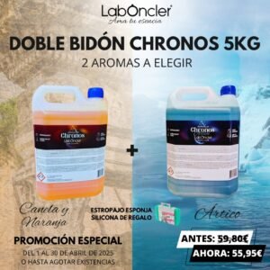 DOBLE BIDON CHRONOS 5KG AROMAS A ELEGIR+ESTROPAJO DE SILICONA