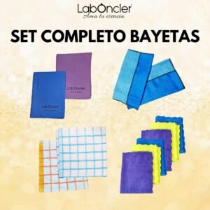 SET MIXTO DE BAYETAS: PVA (2)-DOBLE CARA (2)-MICROFIBRA (6)-TRAPO COCINA (2)