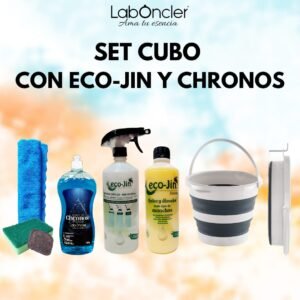 SET CUBO PLEGABLE+CHRONOS A ELEGIR+ECO-JIN Y DIFUSOR+BAYETA MICROF.+ESTROPAJO ESPONJA+JABONOSO